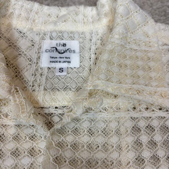 The Conspires Rayon Button Up Knit Mesh Loop Collar Shirt Made in Japan Small - Picture 4 of 11